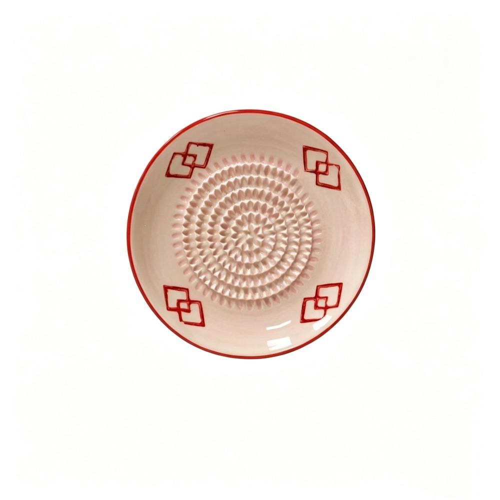 Easy Clean Ceramic Ginger Grater Round Plate Fruit Grinding Tool Tomato Grinder Dish  Fruit Puree