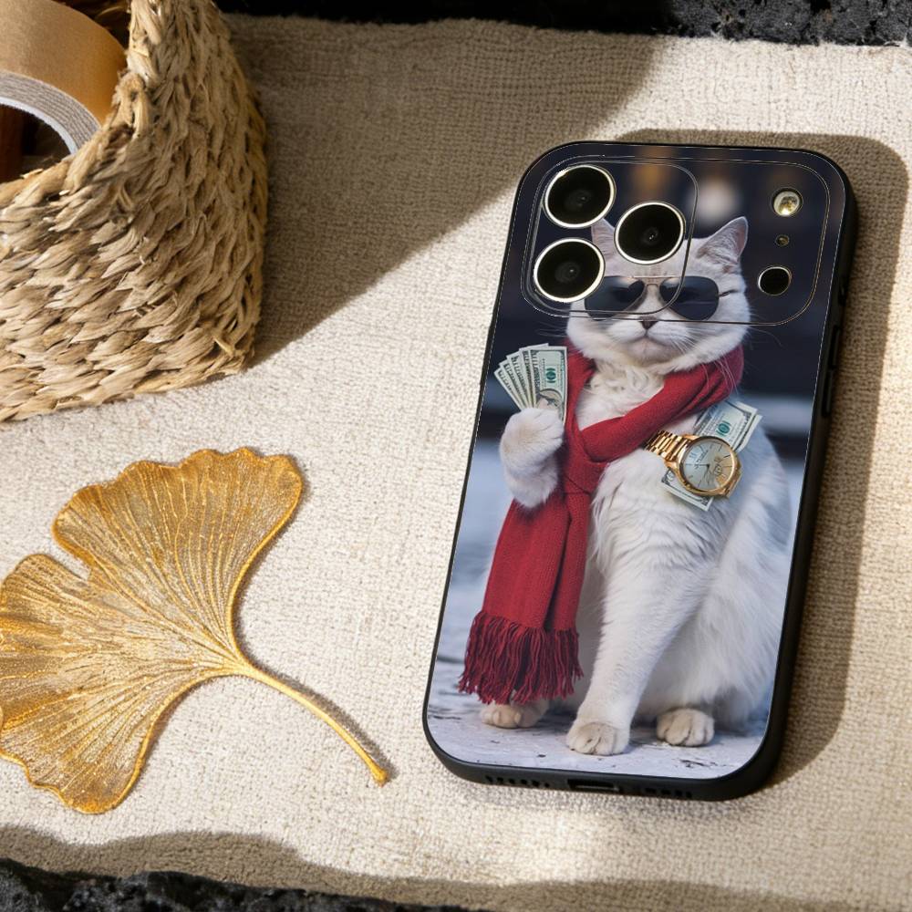 Funny Of Pet Cats  Phone Case For iPhone 17, 16,15,14,13,12,11 X XR Plus,Others Soft Black Cover