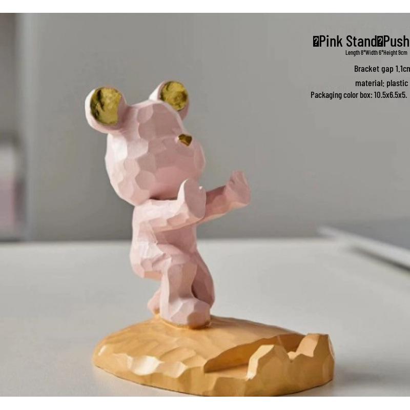 Cartoon Bear Phone & Tablet Holder - Creative Desktop Stand for Lazy Viewing