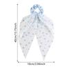 Versatile Floral Ribbon Bow Hair Tie - Korean Style Hair Accessory with Small Flowers for Women's Ponytails