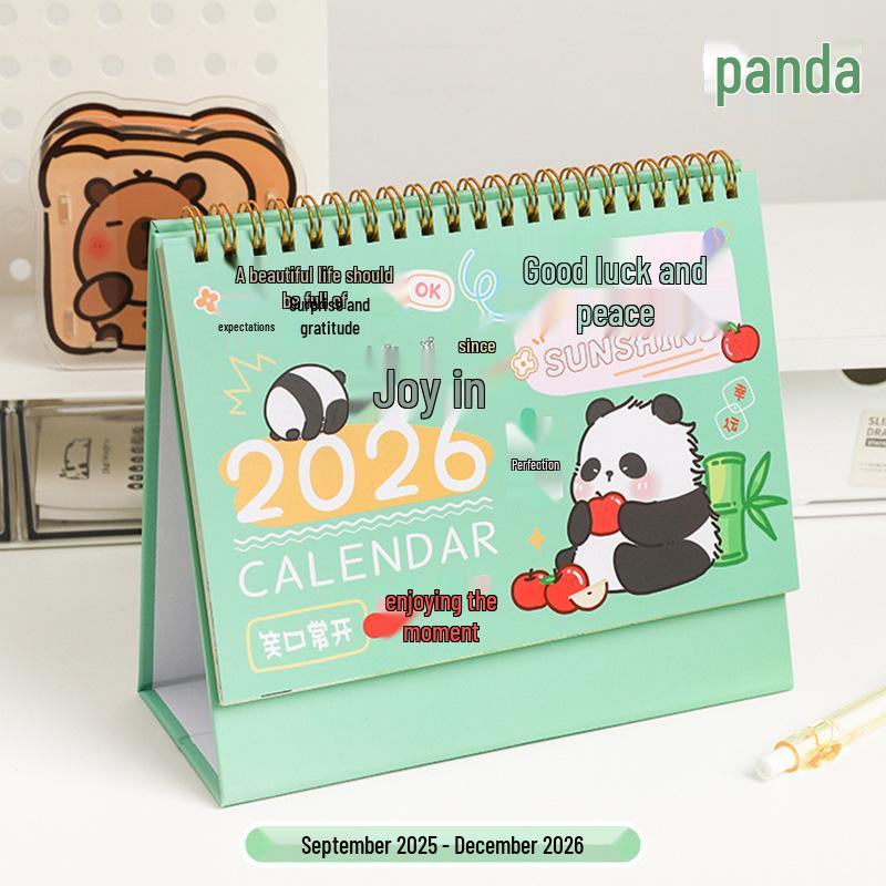2026 Cartoon Desk Calendar: Cute Creative Desk Ornament with Index for Self-Discipline Check-in - Enterprise Special Edition