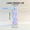 1PC Pink Bow Ribbon Seamless Print 750ml Color Plastic Sports Water Bottle Leakproof Flip Straw Lid Suitable for Sports Office Home Use