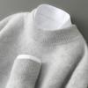 Suéter de Lana Pura para Hombre con Cuello Medio Alto – Jersey Grueso de Punto Cachemir para Otoño e Invierno