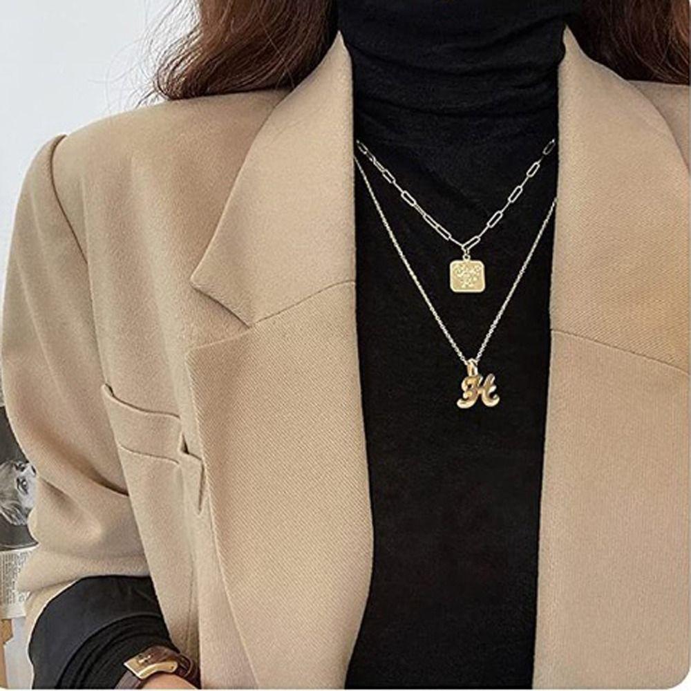 26PCS Birthday Gift Alphabet Pendant Initial Letter Jewelry Charm  for Women Girls