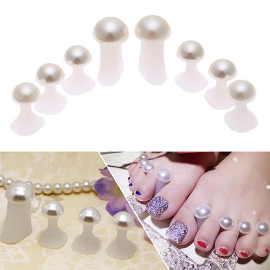 8st Blomma Runt Hjärta Silikon Tå Separatorer Divider Spacers Nail Art Tool