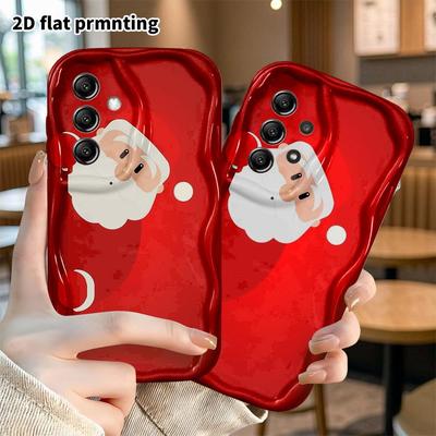 Phone Case: 2D Flat, Fits Samsung Galaxy A34 A35 M05 M06 S20 S22 S21 FE Plus 5G, Red Background, Perfect Christmas and Halloween Holiday Gift
