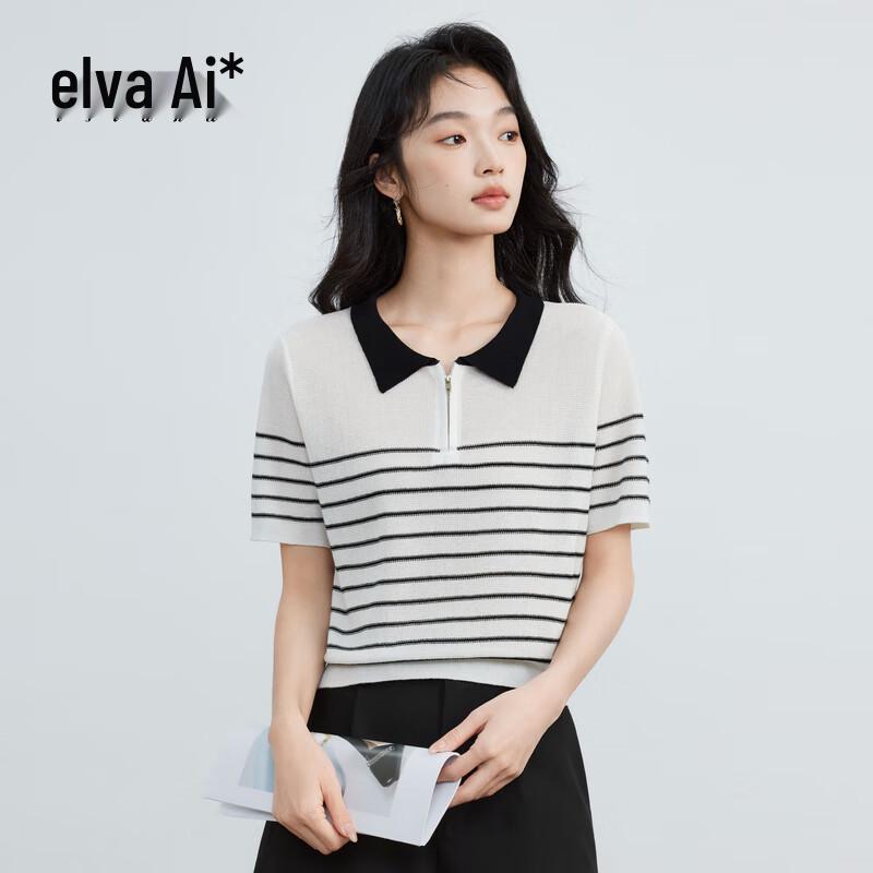 

Elva Island Women s Striped Short Sleeve T-Shirt S