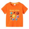 Kids Shortsleeved Tshirt Solar System Graphic Printing Summer Childrens Comfortable Tees Boys Girls ONeck Tops Clothing Gift