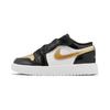 Tênis Infantil Air Jordan 1 Low ALT SE BP Gold Toe Preto Ouro Metálico Branco DZ6318-071