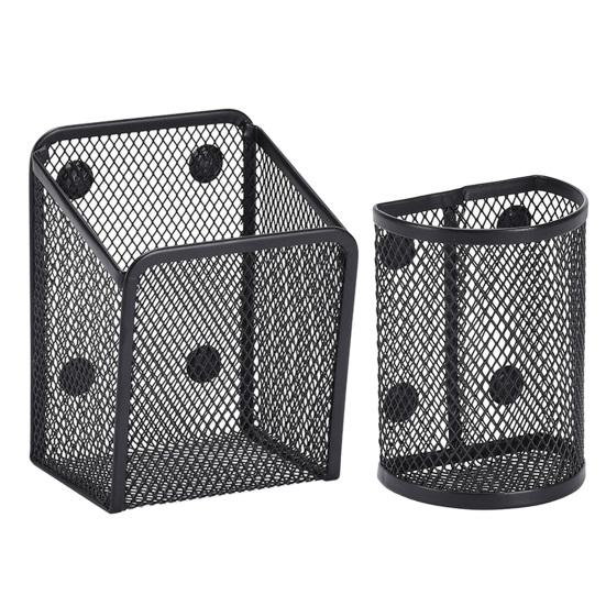 Black Mesh Pencil Cup Holder Large Capacity Multipurpose Magnetic Makeup Brush Holder