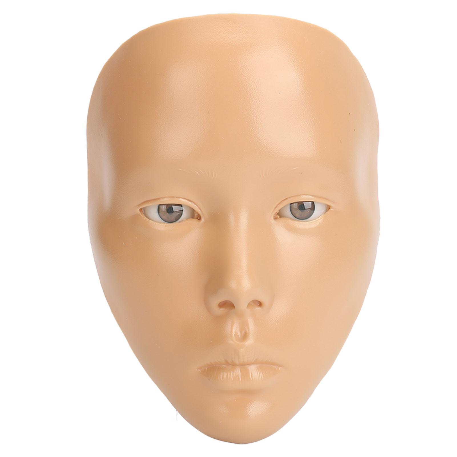 Makeup Practice Board Kit 5D Silicone Full Face Mannequin Board Plastic Stand 20ml Cleansing Oil Resuable Makeup Practice Tool
