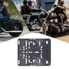 Motorcycle License Plate Frame Motorcycle Plate Frame Vehicle Number Tag Bracket License Protector for Riding Daily Use Truck