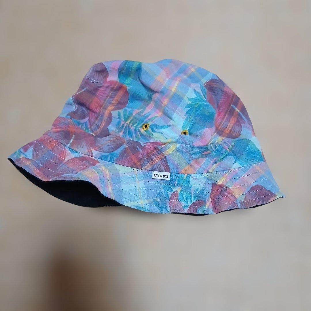 Used CA4LA Bucket hat botanical pattern plaid pattern