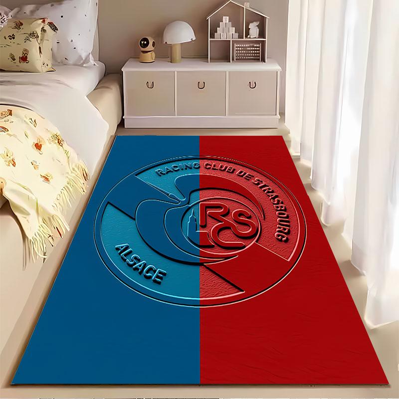 Racing Club Strasbourg Logo Carpet suitable as a non-slip mat for the living room or bedroom sofa
