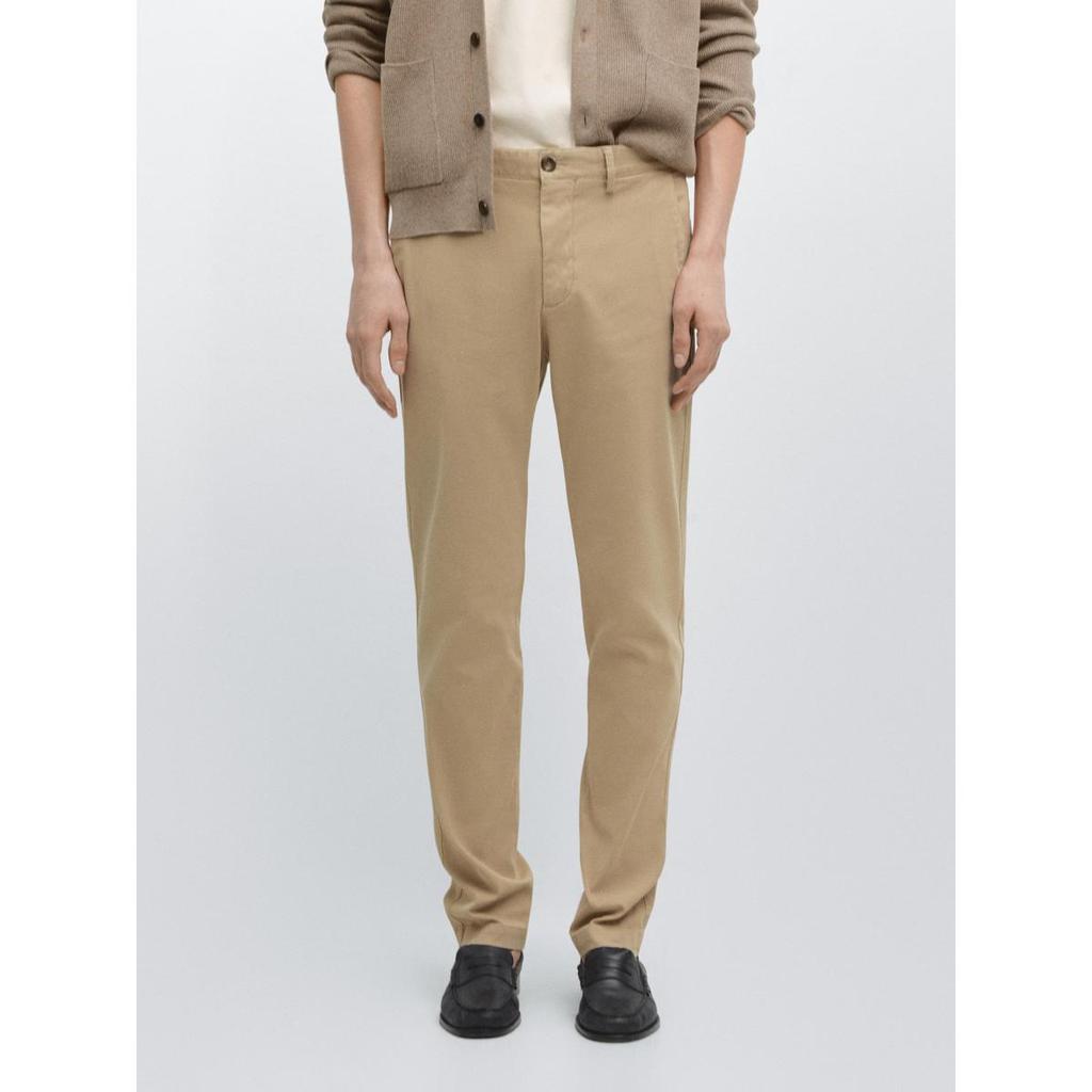 Masimodutti Slim Fit Micro Textured Pants