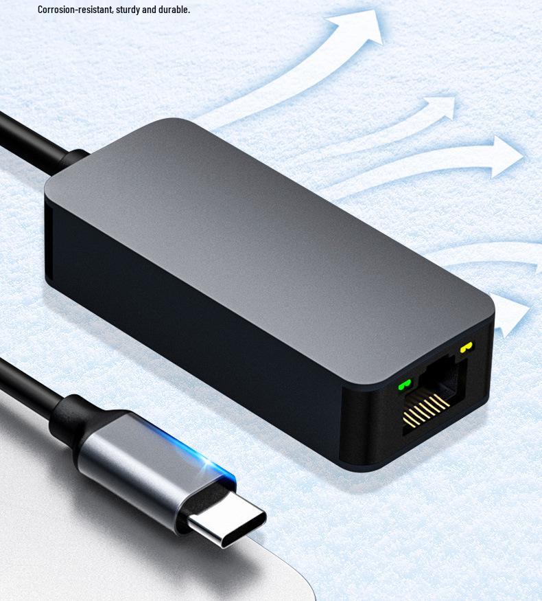 USB-C 3.1 to 2.5G Ethernet Network Card – 2500M High-Speed Adapter