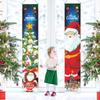 Polyester Christmas Porch Door Banner Decorative Santa Claus Hanging Couplet  Spring Festival