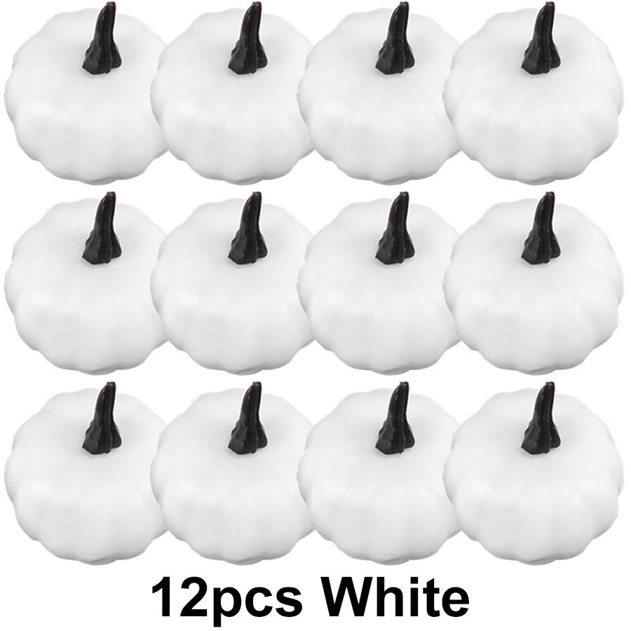 12pcs 5.5cm Simulated Mini Pumpkin Ornaments Halloween Styles Desktop Decoration Creative DIY Painting Pumpkin Photography Props