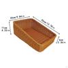 Imitation Rattan Woven Fruit Basket Organizer Display Multipurpose Food Serving Tray for