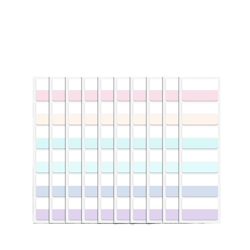 60/120/240pcs Index Sticker Note Half Clear Smooth Writing Tags Marking Organizing Files Reusable Book Tabs Home/School/Office