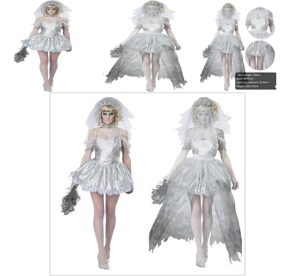 Stunning Ghost Bride Dress For Halloween And Cosplay Costume Events