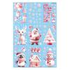 Static Film Double-sided Printing Cute  Christmas Stickers Window Decorations 9pcs