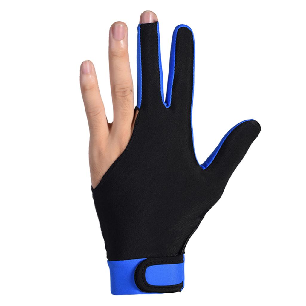 Billardhandschuh Rutschfest Atmungsaktiv Queue Sport Handschuh 3 Finger Super Elastischer Sporthandschuh Passend für Linke oder Rechte Hand