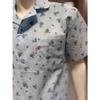 Triumph 100  Cotton Mini Ripple Blueberry Short Sleeve Men S Pajama Blue  Tempj2