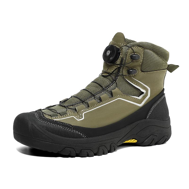 Fashion Upgraded Non-Slip Training Boots Male Outdoor High Top Shoes New Arrival Hiking Shoes Men Casual Leather Ankle Boots Biker Botas