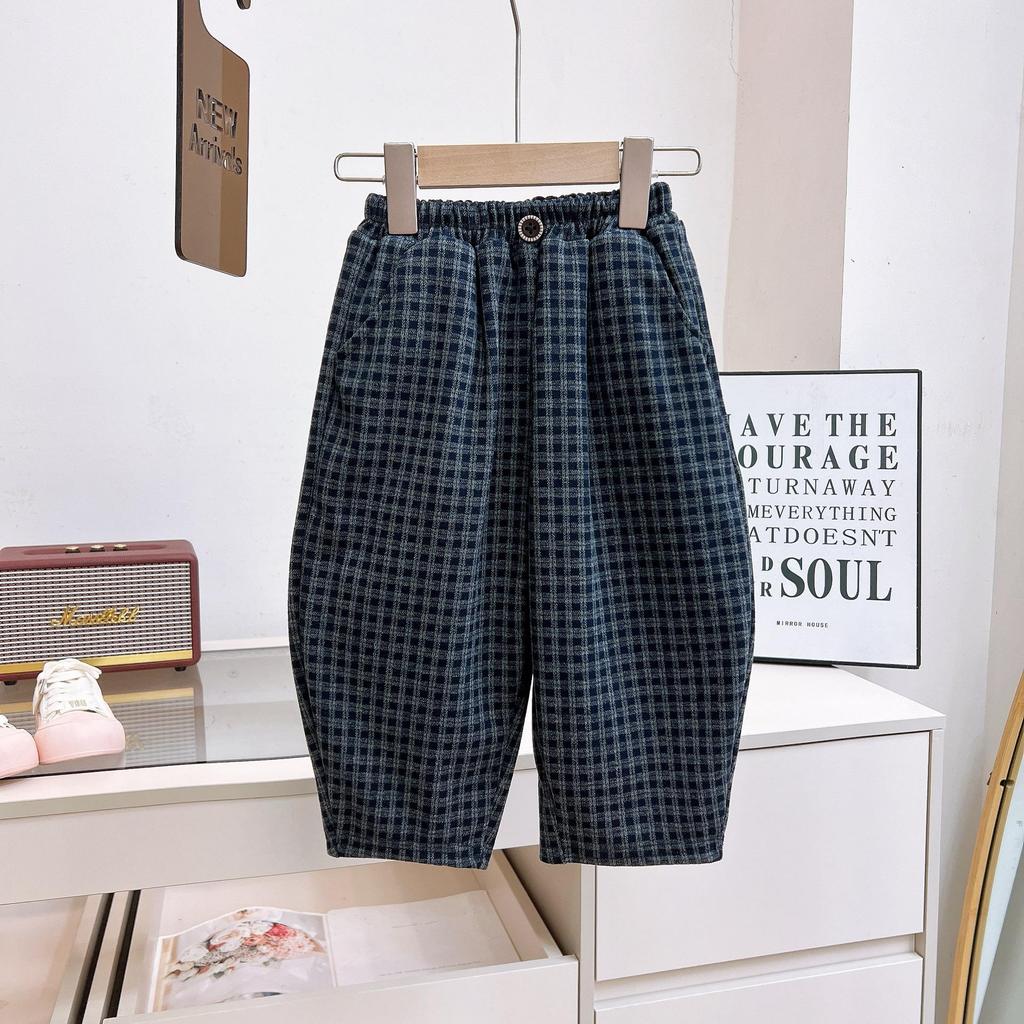 Autumn 2025 Kids' Plaid Pants - Stylish, Comfortable & Versatile