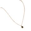 Exquisite Green Teardrop Synthetic Zircon Inlaid Necklace, Gold Tone Fashion Accessory Gift for Women