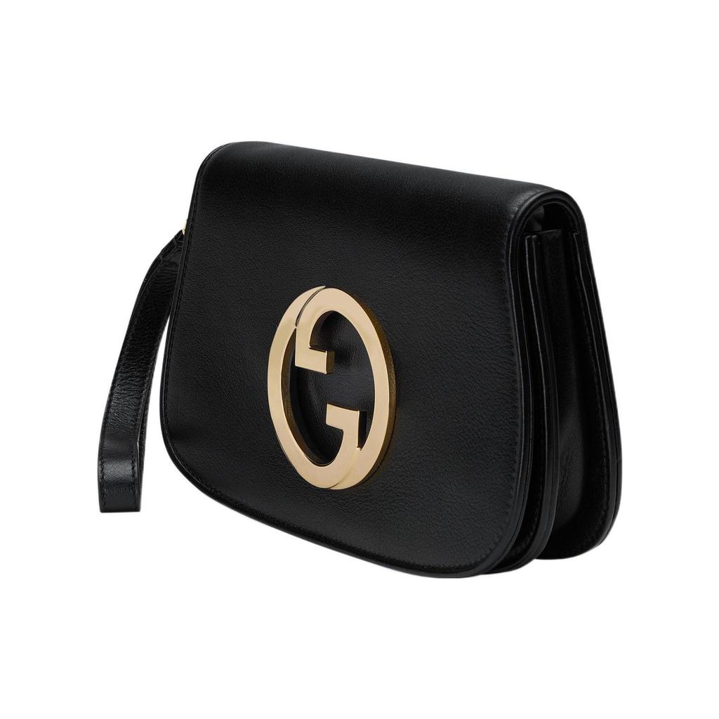 Gucci Blondie Metal Double G Logo Detachable Bracelet Gold Tone Accessory Leather Handbag Wristlet Clutch Mini Women handbags Black 698630-UXX0G-1000