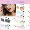 Trendy Summer Fashion Rimless Women's Sunglasses Rectangle Shades With Uv400 Lenses
