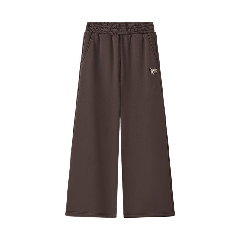 Skechers Loose Elastic Soft Breathable Fleece Knitted Sports Pants Women bottoms L325W059-05U5 M