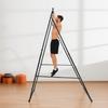 Yoga-Ständerrahmen, Maximale Belastung 200 kg Schwingständer, Dreieckige Struktur Aerial Rig, Aerial Silk Ständer mit EVA-Schaumstoff & 6m Yoga-Hängematte, 4-stufig Horizontal