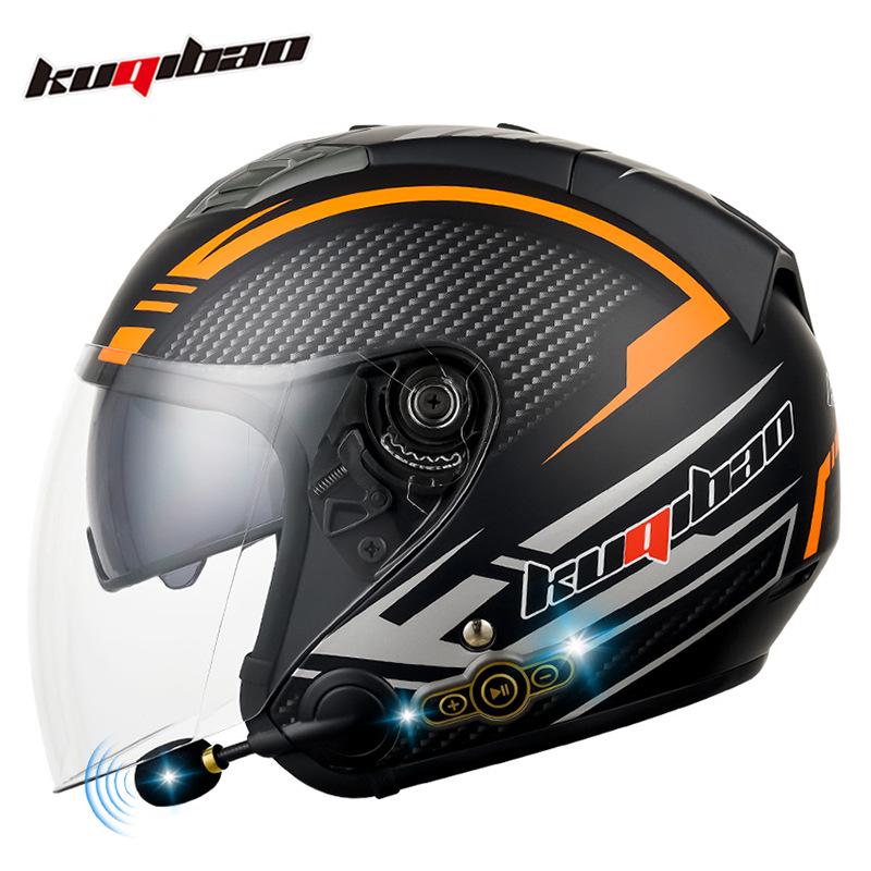 Cool Ride Bao Lightweight Bluetooth Motorcycle Helmet with Double Visor, 3C Certification, Long Battery Life, and Excellent Sound Quality