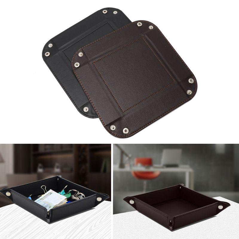 Small Storage Box,Mens Valet Tray,Dog cat Moonlight,Leather Catchall Organizer for Coin Box Key Jewelry Small Storage Box,Mens Valet Tray,Dog cat Moonlight,Leather Catchall Organizer for Coin Box Key Jewelry