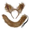 IPENNYE Animal Ears, Headband, and Tail Set (2 Pieces) WolfFox Cosplay Costume Accessories, Fluffy Animal Tail Props, Hair Accessories, Christmas,