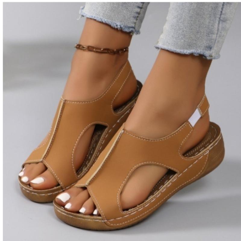 Fashion New Open Toe Women's Wedge Sandals White Summer Fashion Breathable Comfortable Sandals Woman Buckle Female Footwear Woman Shoes
