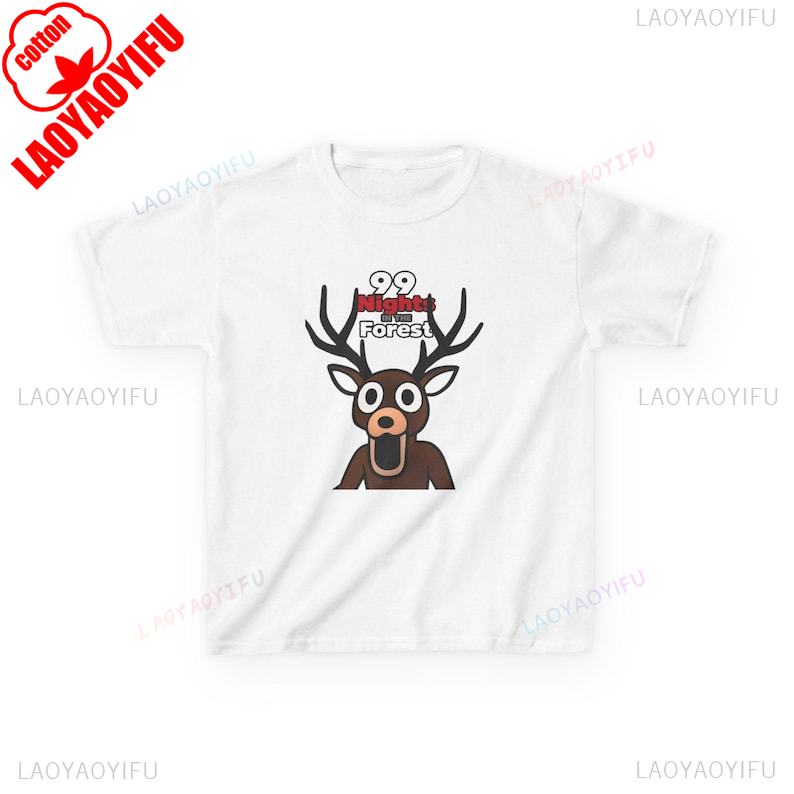 Deer Inspired 99 Nights in The Forest Animals Game Funny Game Kids Team Forest Horror Spirit Tee Youth TShirt Gift Birthday Tee