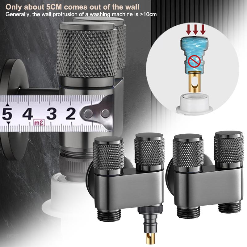 Stainless Steel One-Point Two-Water Angle Valve One-Inlet Two-Outlet Water Diverter Valve Independent Control Corner Valve