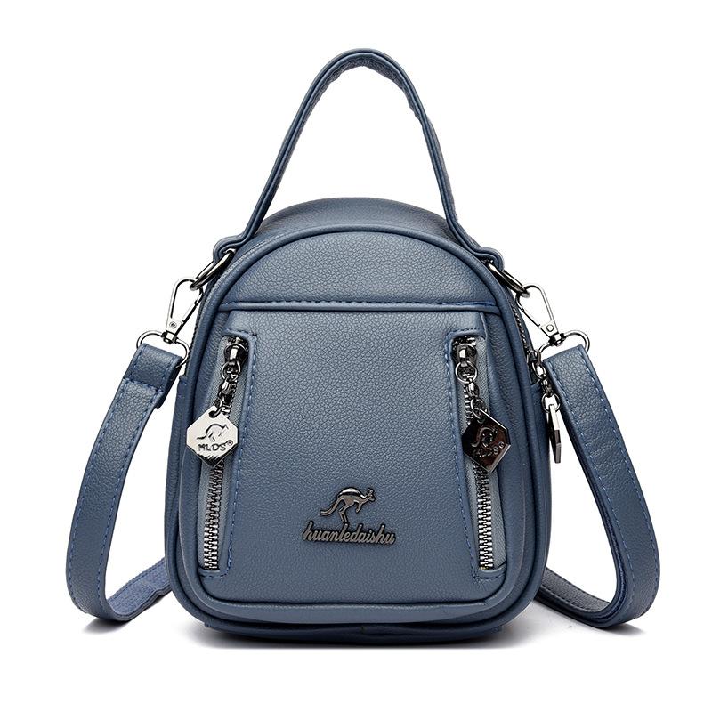 Handtasche mit großem Fassungsvermögen aus weichem Leder, hochwertige Textur, Umhängetasche, kleine runde Tasche, modische Umhängetasche