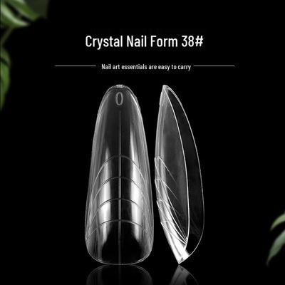Crystal Nail Art Form #38: Quick UV Gel Extensions, Multiple Sizes, Boxed with Scale