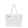 Lace-up Simple Itabag Badge Display PU Transparent Pocket Tote Bag Idol Merchandise Storage Cross Ribbon Shoulder Bag Girl