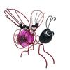 Solar-Powered Hanging Bee Garden Light Decorative Outdoor Figurine Light Metal Garden Statue Light for Patio Balcony Yard