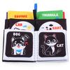 Baby Early Education Black And White Cloth Book Tear-resistant With Sound Paper Palm Cloth Book For Infants And Toddlers