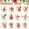12pcs Gingerbread Man Ornaments for Christmas Tree, Assorted Plastic Gingerbread Figurines Ornaments, Christmas Tree Hanging Decorations, 3 Inch Tall