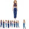 Trendy Handmade T-shirt Blouse And Jeans Clothes Outfits For 11 Inch Barbie Dolls