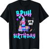Bruh Its My Birthday Llama Matching Outfit Boy Girl Kid Bday T Shirt