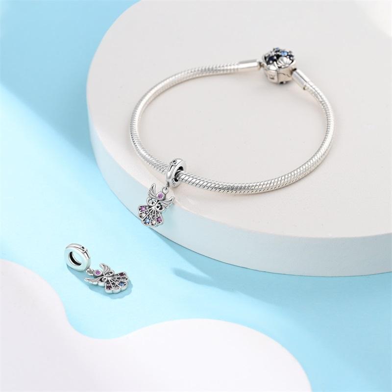 Original Copper Charms Luxury Guardian Angel Wings Pendant Beads Fit Bracelet Diy Women Making Delicate Gift